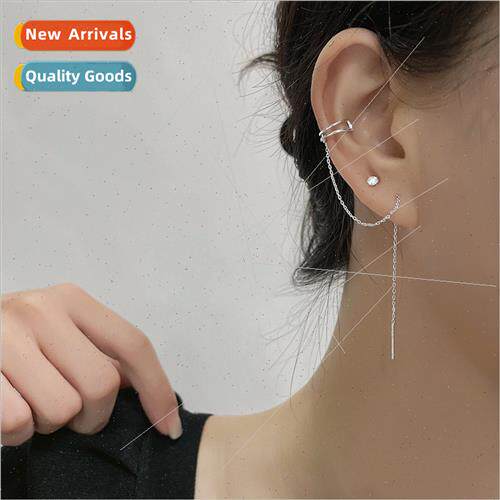 mple double line ear bone clip ear wire female long geometri