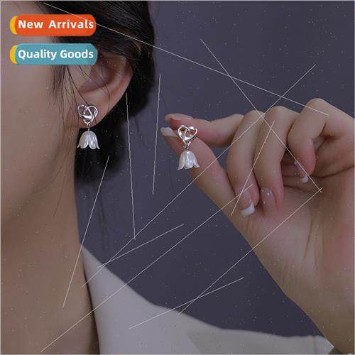 Love bell orchid earrings female ins delicate sweet whe knot