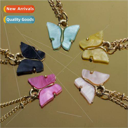 Acrylic colorful sweet women hundred wh collarbone chain Kor