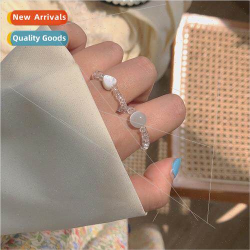 French Elegant Women Index Finger Beaded Ring HJewelry Stch