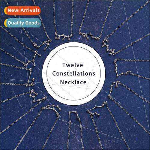 Zodiac gns Rhinestone Paper Card Necklace Hundred Star Chart