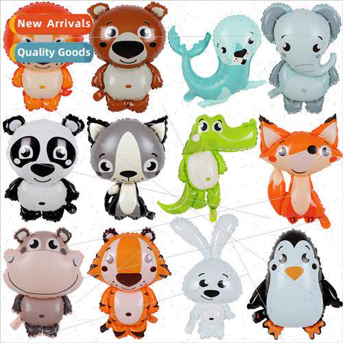 Cartoon small animal balloon cute  fox penguin rabb children