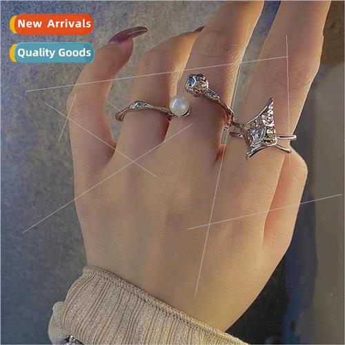 Korea irregular opening ring female premium niche index fing