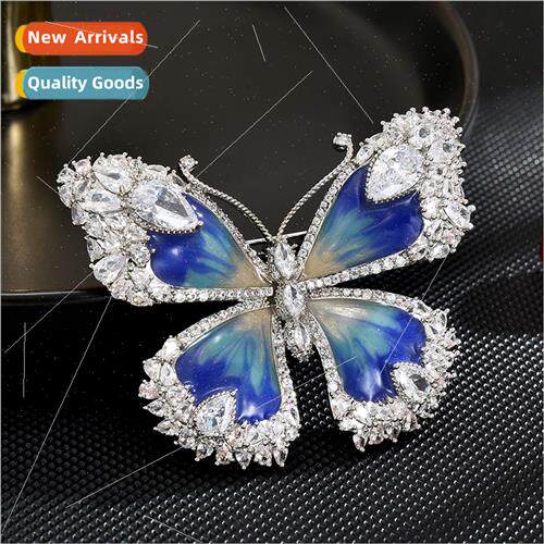 INS Europe elegant exquise oil drop high-grade brooch butter