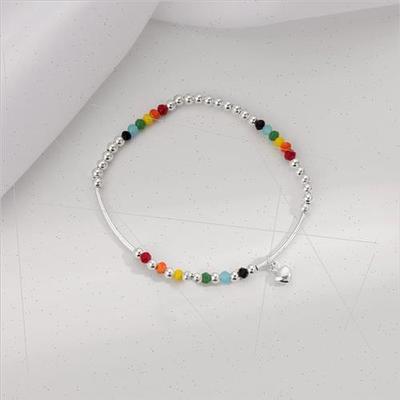 ins tide colorful beads splicing bracelet Korea new niche se