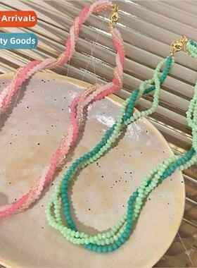 One Second Heart Wrap Beaded Necklace Women 2023 New che Acc