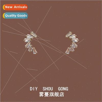 Handmade inlaid zirconia lerary popular fresh elegant versat