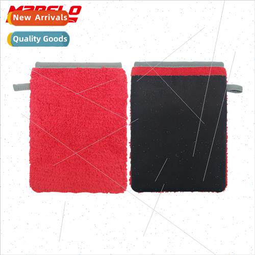 Coral fleece clay grinding gloves beauty clay car wash cloth
