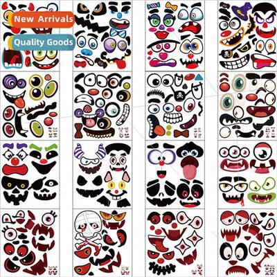 CM2306001 Halloween Stickers Pumpkin Emoji Stickers DIY Stic