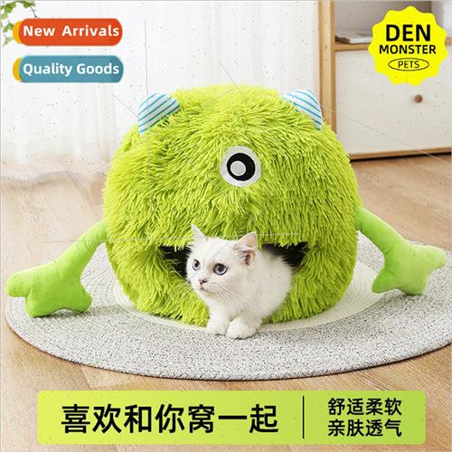 New monster pet bed winter warm cat nest removable washable