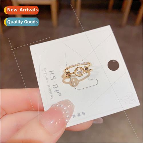 Fine zirconia double layer ring female 2023 new tide niche r