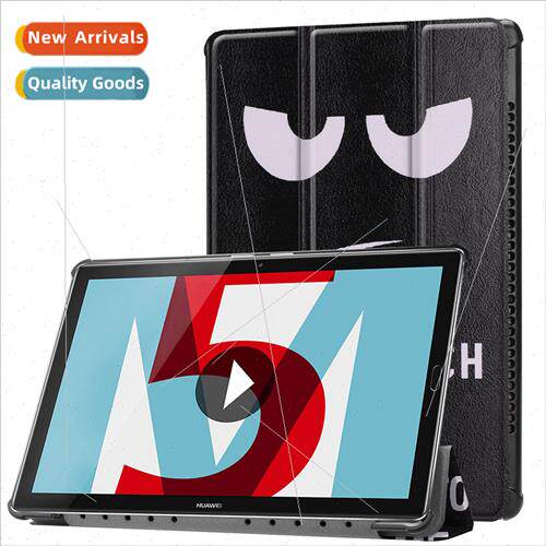 适用Huawei M5 10.8 Leather Case Tri-fold CMR-AL09/W09 Caster