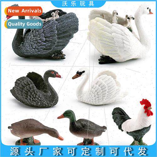 ornaments toys poultry animals chicken model green duck gray