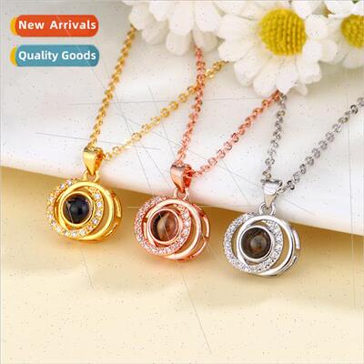 Europe 100 Languages I Love You Projection Necklace适用Women