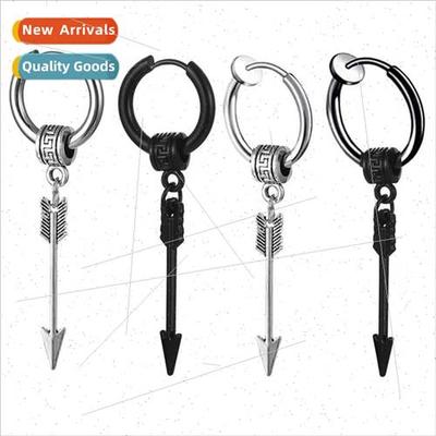 Stainless Steel Coil Earrings Arrowhead Earrings Set HK Hip