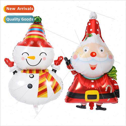 2017 new large Christmas snowman Santa Claus aluminum film b