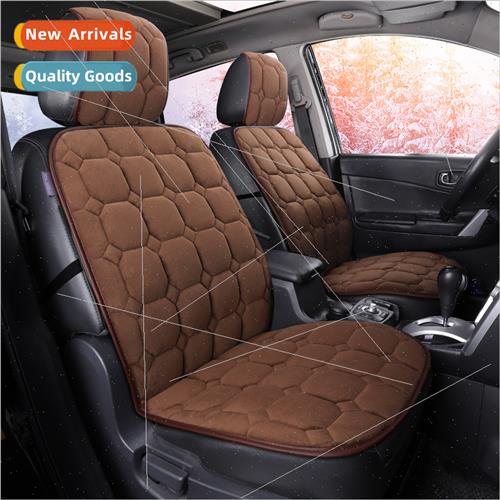 Car cushion winter short plush seat cushion car single -bind