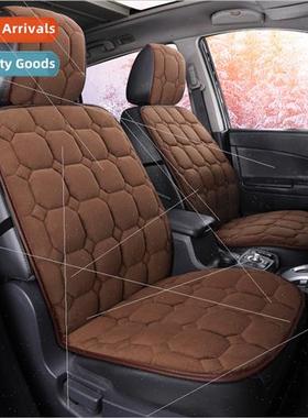 Car cushion winter short plush seat cushion car single -bind