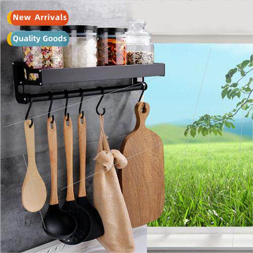 Wall-mounted wall kchen storage shelves spice seasoning rack