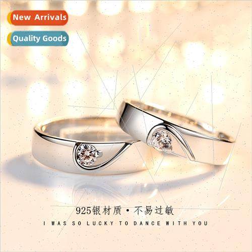 Koreaheart to heart ring female simple couple live mouth eve