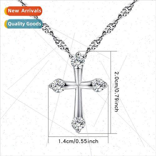 Creative set whe zirconia cross pendant match Europe couple
