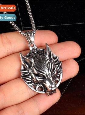 Europe tide retro wolf totem necklace men set fashion wolf h
