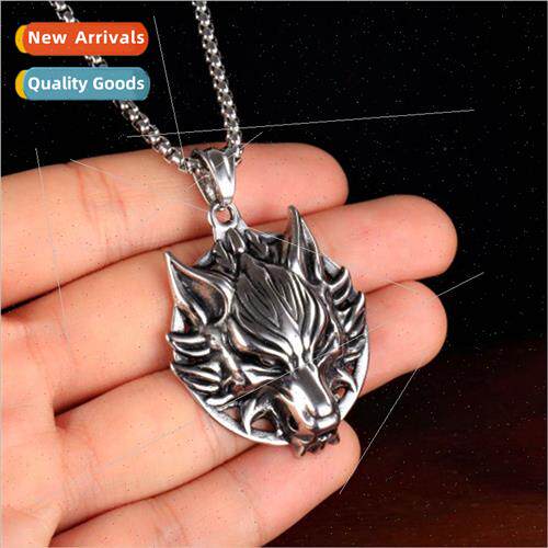 Europe tide retro wolf totem necklace men set fashion wolf h