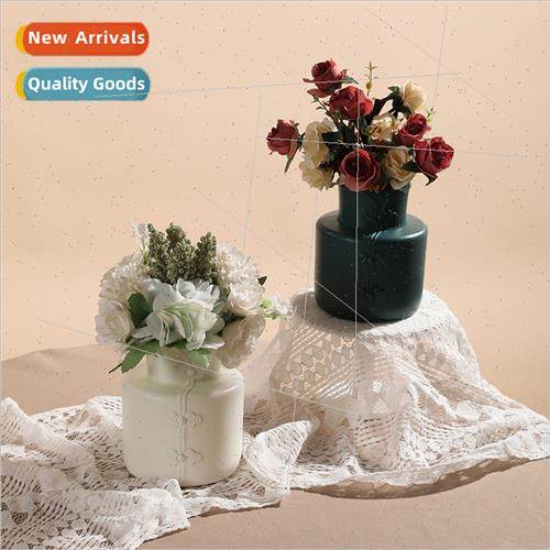 Plastic vase wet dry flower arrangement container retro cheo