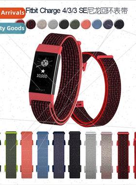 适用Fitbit Charge4/3/3SE Nylon Loopback Woven Band