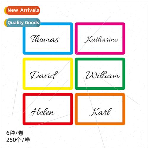 XH-077 color cartoon name stickers name roll labels handmade