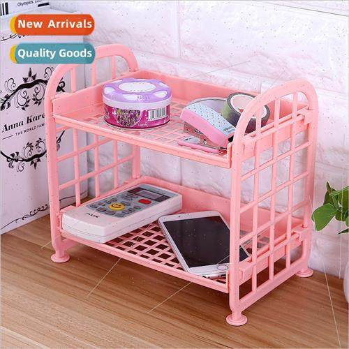 Creative cosmetics jewelry double folding storage rack simpl