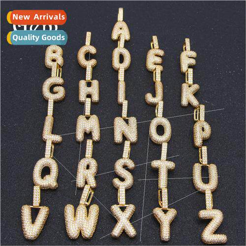 Hip hop new zirconia letter pendant plating nd diamond neckl