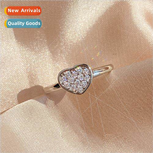 Pin copper wh zirconia ring love heart ring hundred rings ri