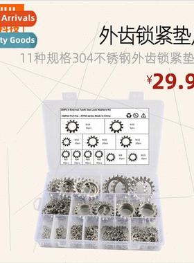 300pcs 304 external teeth lock washers plum blossom multi-to