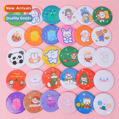 Cartoon Portable Mirror Girls Colorful Cute Carry-on Makeup