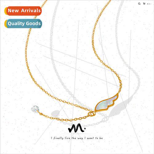 Europe Tassel Mono Diamond Necklace Women che Whe Sea Shell