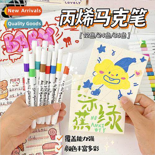 Children acrylic markers opaque watercolor pencils students图片