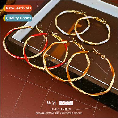 lver needle oil drop round metal earrings vintage simple fas