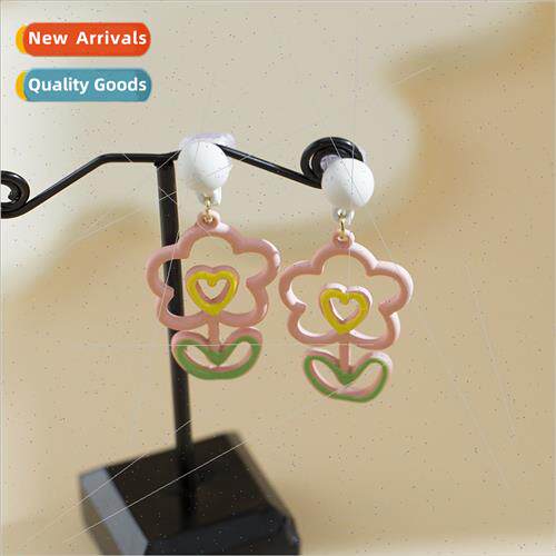 Milk powder summer flowers mosquo disk ear clips romantic at