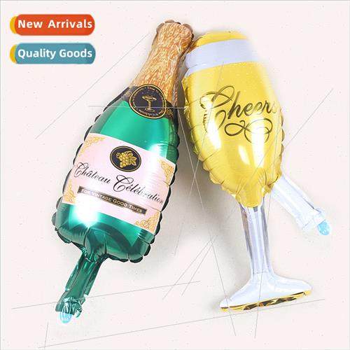 Aluminum Film Balloons Mini Birthday Cake Wine Glasses/Bottl