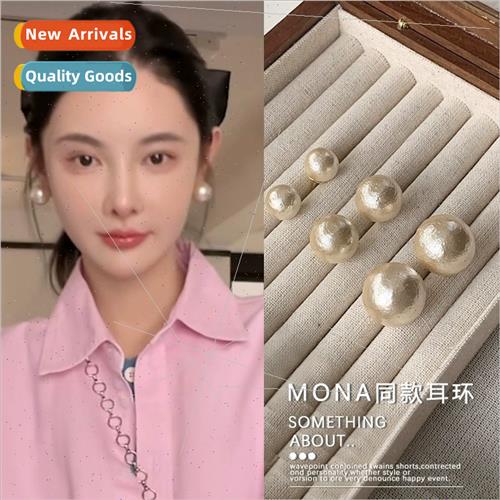 C French gentle cotton pearl ear clips female ins2023 new ti