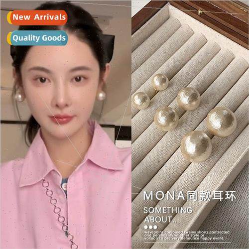 C French gentle cotton pearl ear clips female ins2023 new ti