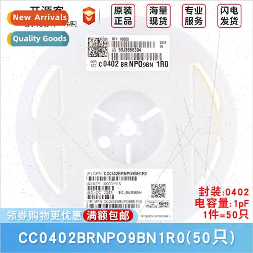0402 Chip Capacor 1pF1R0 ±0.1pF 50V NP0 CC0402BRNPO9BN1R0