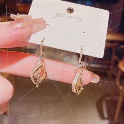 Roman numerals fashion geometric square earrings female Kore
