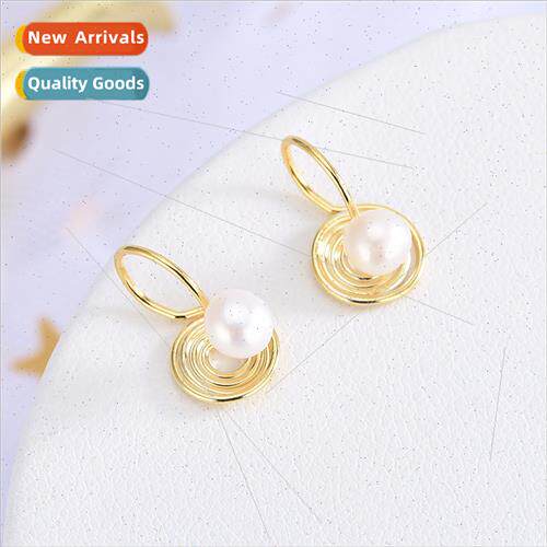 s925 silver Korea pearl mosquo dish ear clips niche no ear h