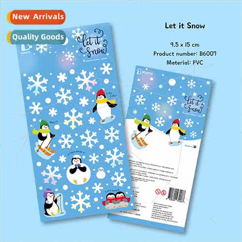Korea snowflake B6007 winter ski penguin material decoration