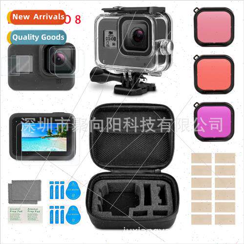 25pcs set gopro8 waterprocase tempered film filter anti-fog