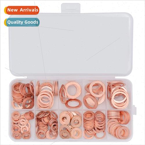 200PCS M5M6M8M10M12M14 Copper Oil Seal Gasket Box Set Copper