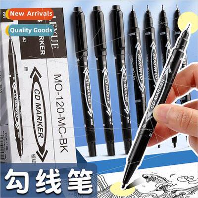 Small double-ended marker black oil-based big head pen art s