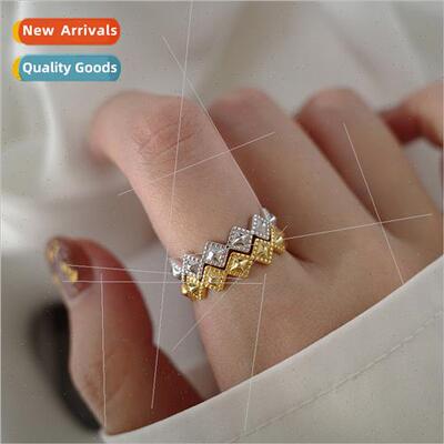 Square Geometric Index Finger Ring Openings Korea Funky Mini